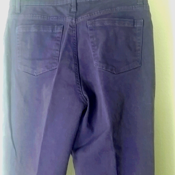 Gloria Vanderbilt Amanda Denim Jeans Straight Leg Purple Wash Mid Rise Size 16 - Picture 2 of 3